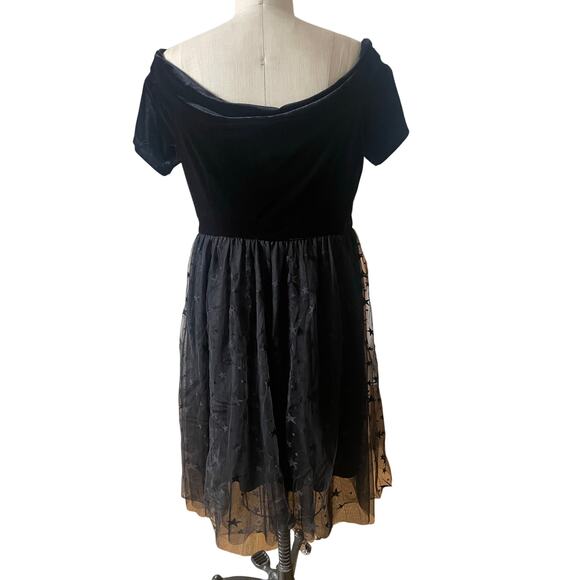 ModCloth Uplifting Aura Velvet & Stars Tulle Party Dress Size XL - Picture 5 of 10